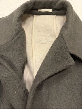Suitsupply olive green men’s 50 cashmere wool belted coat lanificio rocna